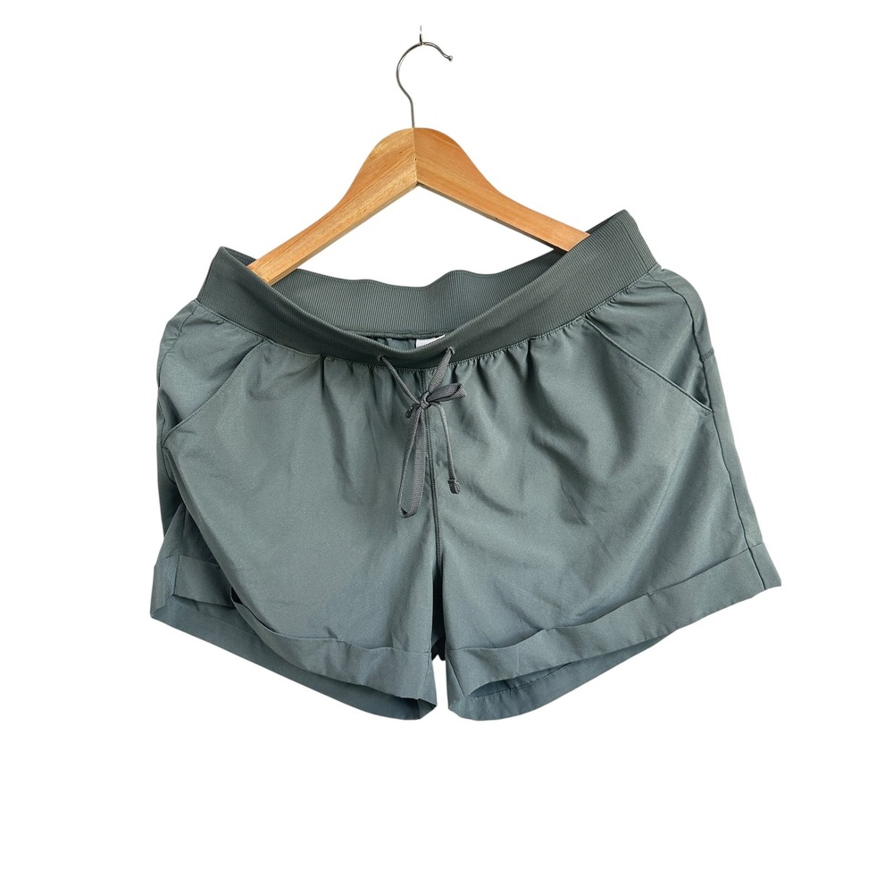 Zella Green Athletic Lounge Running Shorts Stretch Activewear Women Medium - Picture 8 of 12